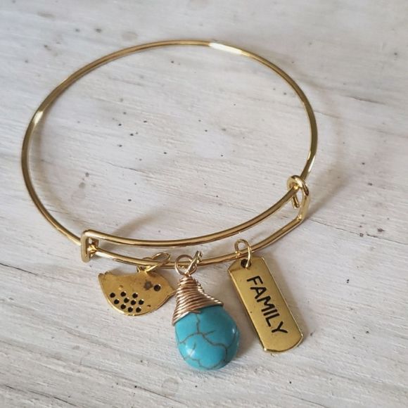 custom made by Sandra Jewelry - Bracelets by Sandra gold tone adjustable, Family